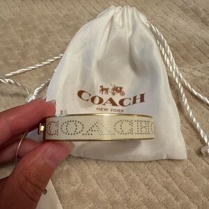 Coach Gold and Cream Bangle